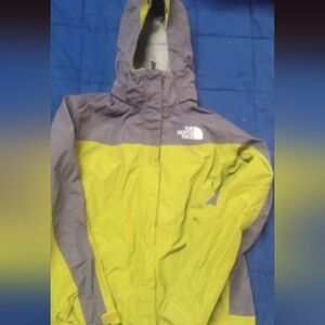 The North Face Lime and Charcoal Hooded Jacket